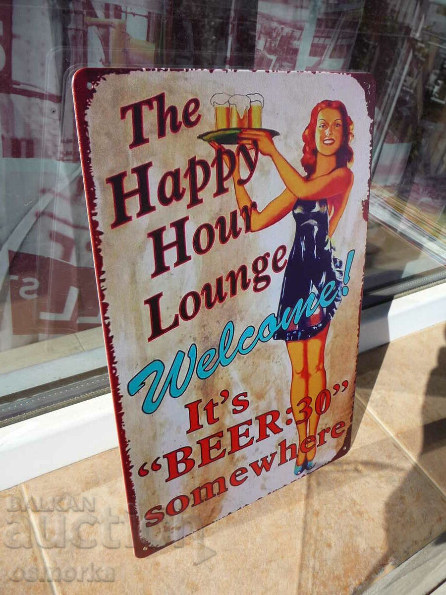 Metal sign It's time for beer erotica waitress sexy with price 18.00 BGN | € 9.20