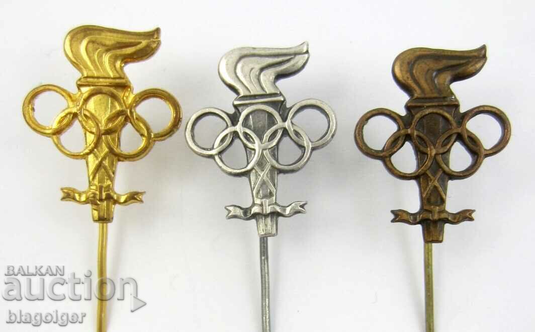 Olympic Badges - Polish Olympic Committee for Rome 1960 - 5 Olympic Badges - Polish Olympic Committee for Rome 1960 - 5