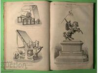 Old Book French Magazine με πολλές εικονογραφήσεις 1858.