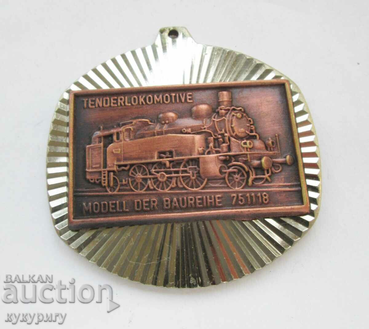 Стар железничарски медал знак ЖП железници влак Германия