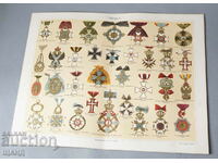 1900 Litografie tipuri de medalii comenzi Belgia, Spania, Rusia