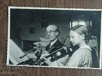 Fotografie veche Regatul Bulgariei - Lecția de vioară Sofia 41