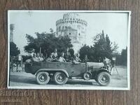 Стара снимка - ВСВ военен автомобил, Солун