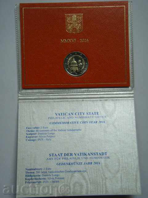 Delivery of 2 Euro 2016 Vaticana "Gandarmeria" /Vatican City/ (2 euros) Delivery of 2 Euro 2016 Vaticana "Gandarmeria" /Vatican City/ (2 euros)