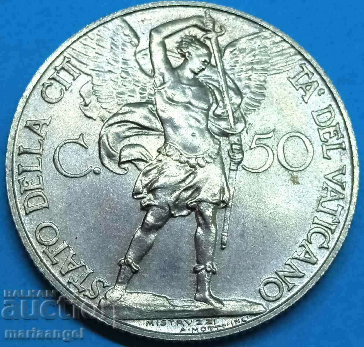 50 centesimi 1929 Vatican - mintage 10,000 pcs. - rare!!!