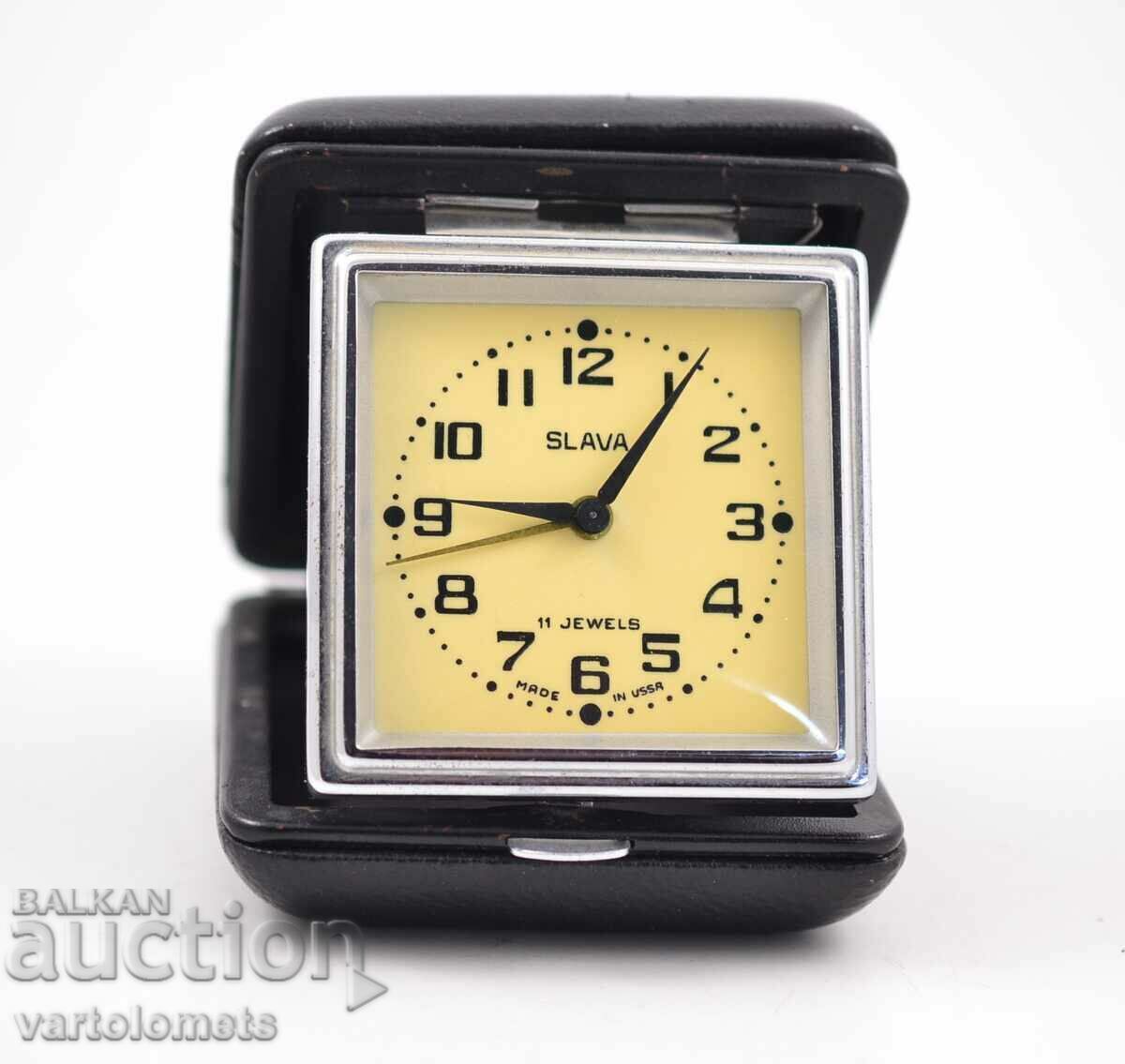Tourist alarm clock SLAVA USSR - works