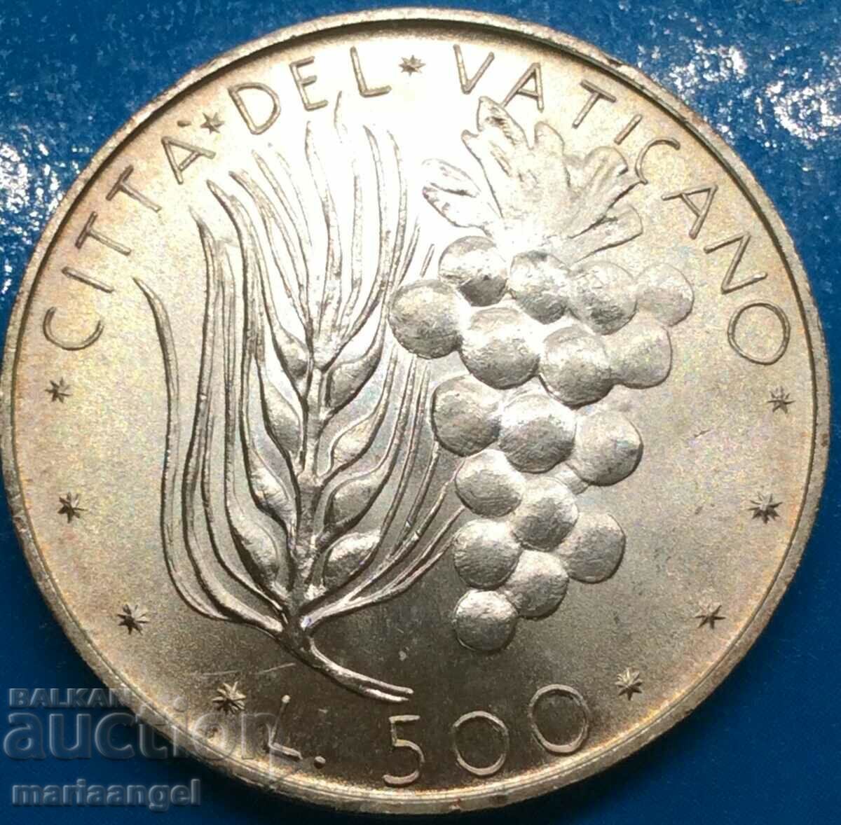 500 Lira 1972 Vatican Paul VI 29mm 11g Silver Patina