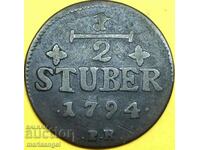 1/2 Stuber 1794 Jülich Berg Germany 4.5 years