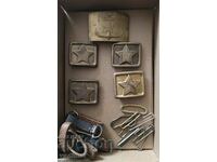 LOT OF MILITARY BELT BUCKLES