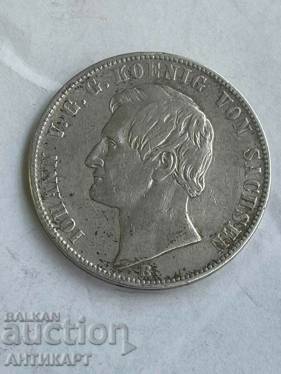 monedă de argint taler Germania Johann Saxony 1868 B argint