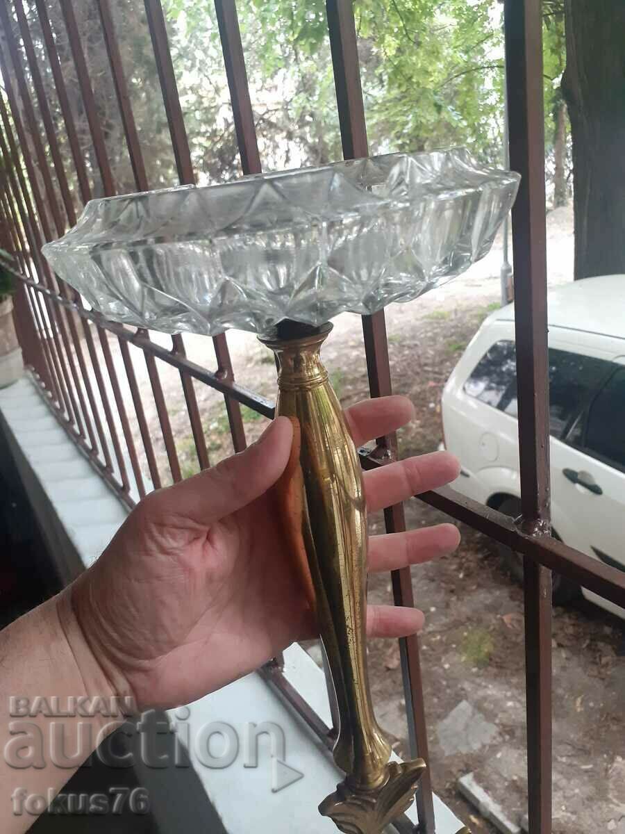 Delivery of Great Old Parlor Mantel Tall Ashtray - Bronze