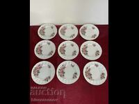 Beautiful porcelain saucers with markings, PARAGON (9 pcs.)