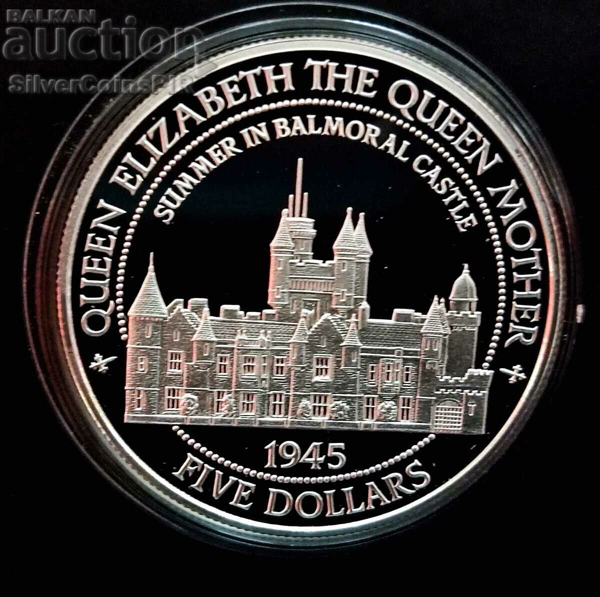 Silver $5 Balmoral Castle 1995 Μπελίζ