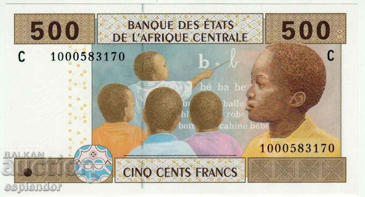 BZC! Τραπεζογραμμάτιο Τσαντ 500 φράγκων 2002 UNC