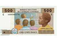 BZC! Banknote Chad 500 francs 2002 UNC