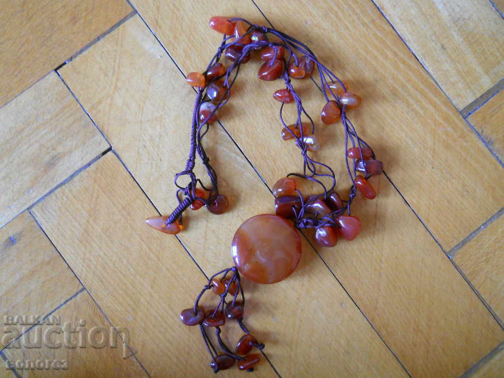 Old necklace - carnelian necklace