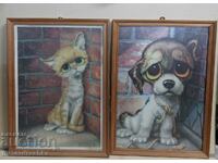 Pictures printed, wooden frames