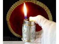 HB pewter table lighter, W. Germany, perfect.