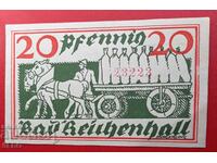 Bancnota-Germania-Bavaria-Bad Reichenhall-20 Pfennig 1920