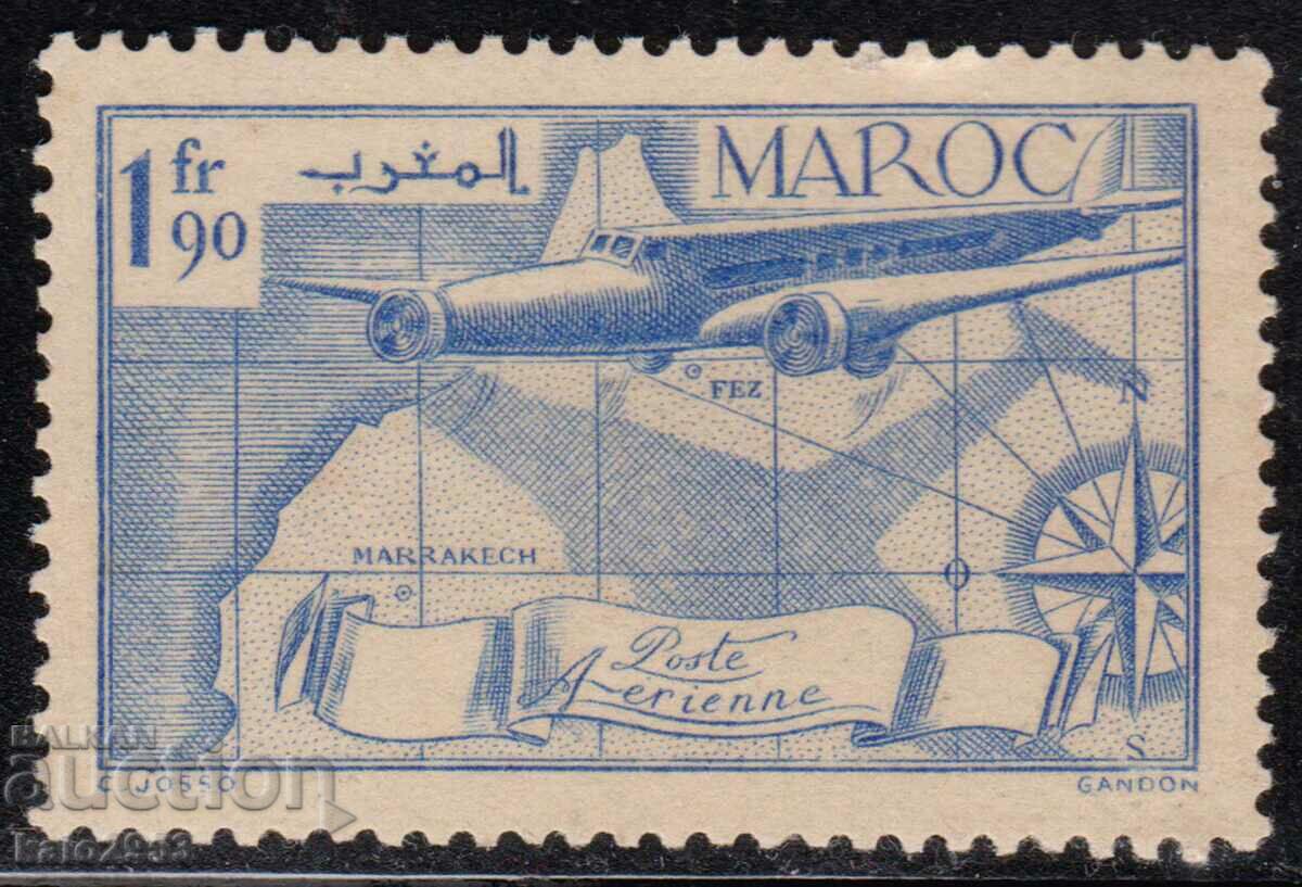 Morocco-1939-Airmail-Airplane over Morocco, MNH