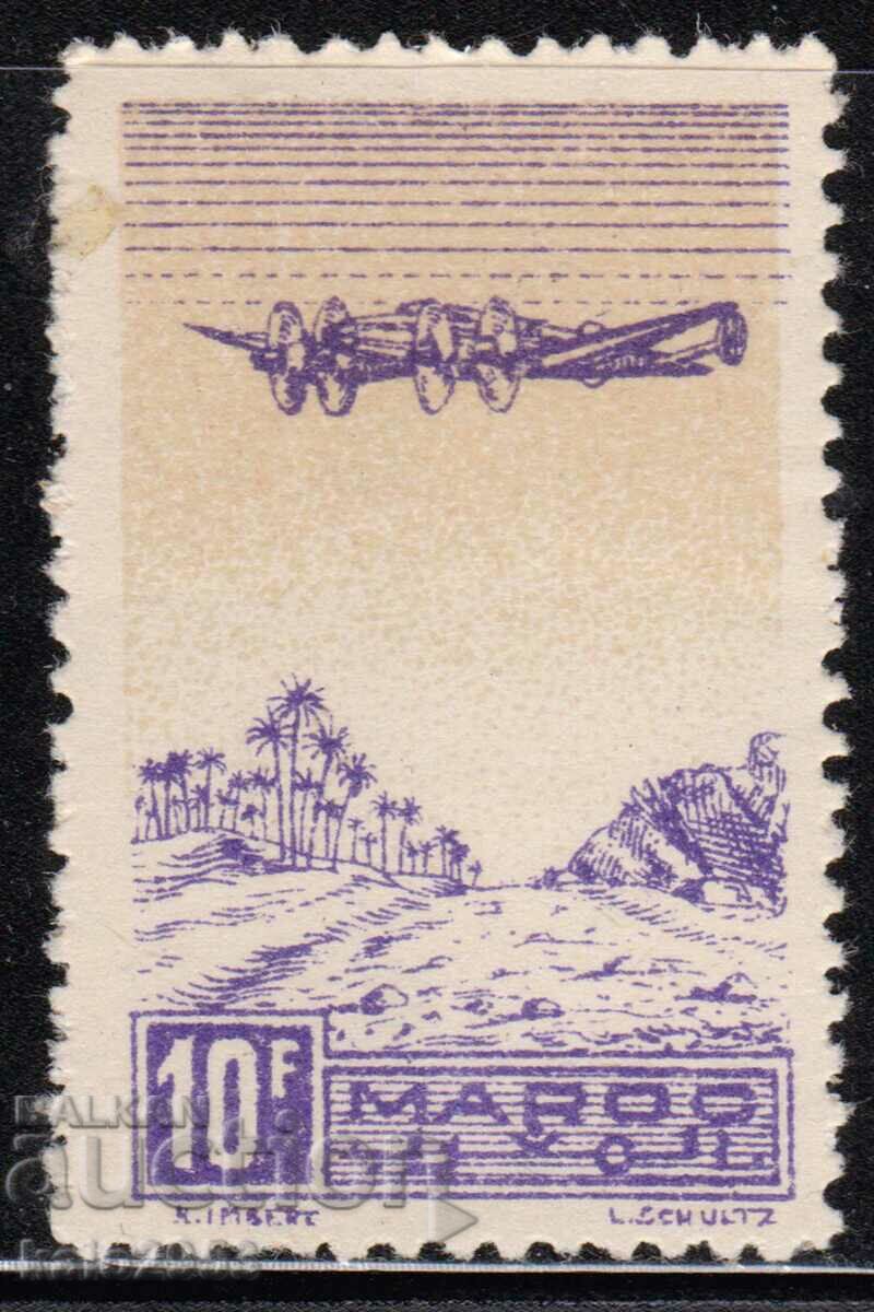 Morocco-1944-Airmail-Airplane over palm trees, MNH