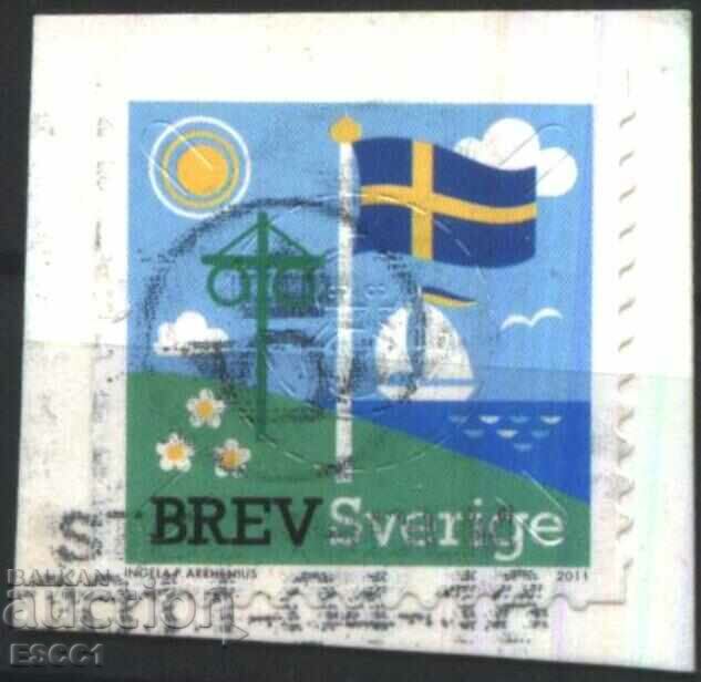 Клеймована марка Море Флаг Лодка 2011 от Швеция