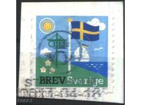 Marca ștampilată Sea Flag Boat 2011 din Suedia