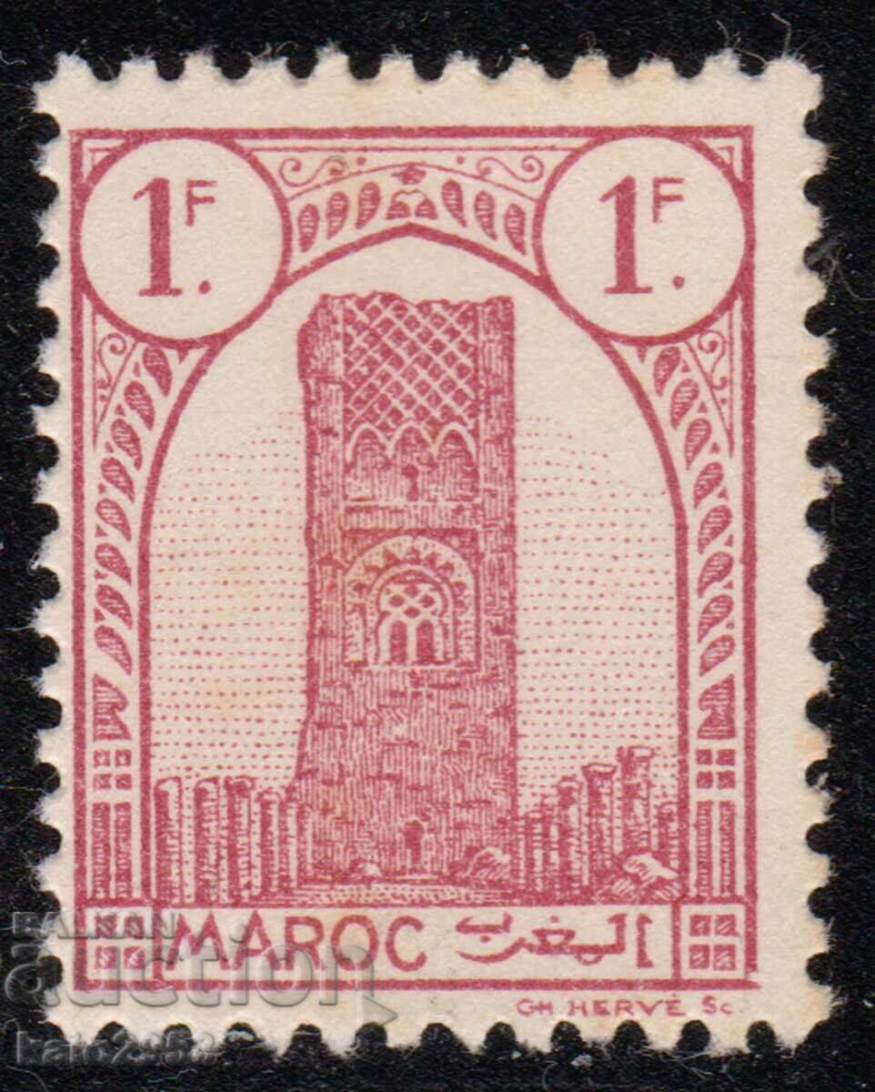 Μαρόκο-1943-Regular-Hassan Tower στο Ραμπάτ, MNH