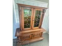 Beautiful old wooden display case Massive