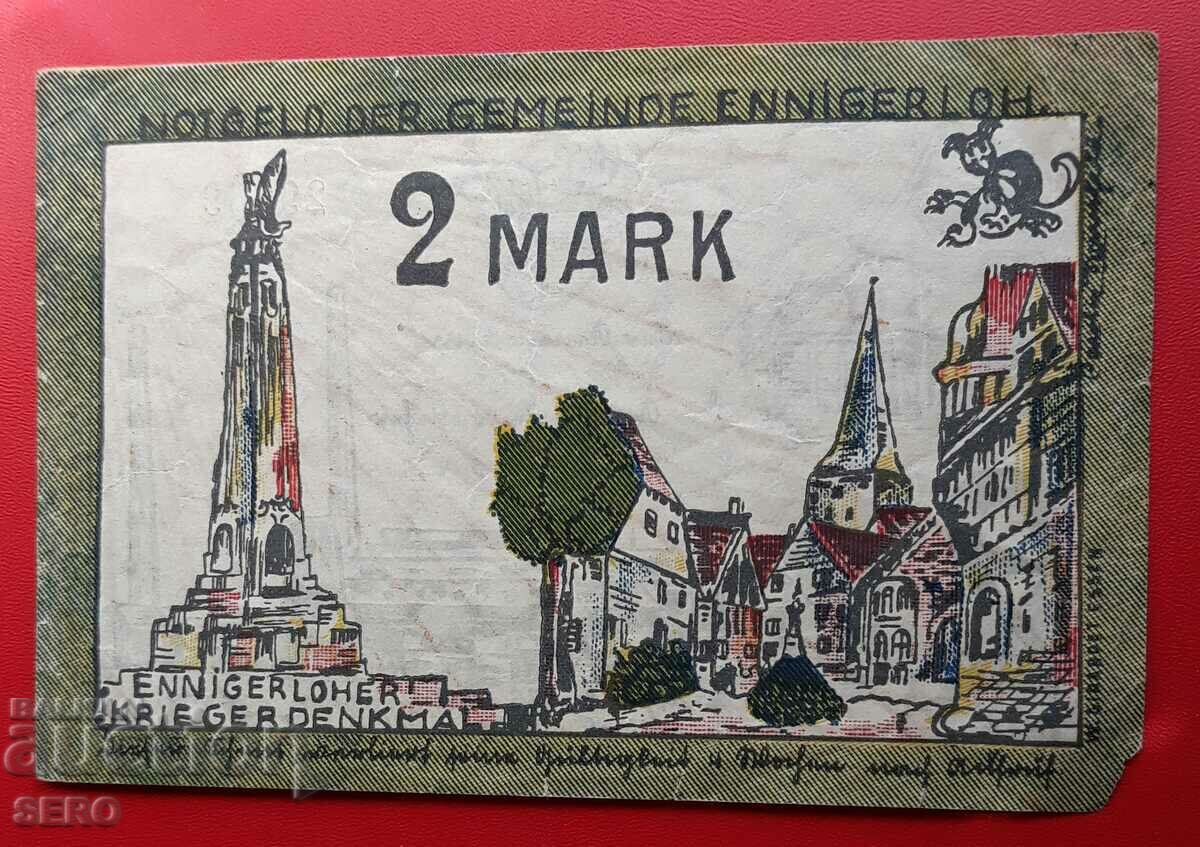 Bancnota-Germania-S.Rhine-Westfalia-Enigerlo 2 marci 1921