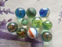 ✅ #11 - 10 pcs. GLASS BALLS/ TAPES - SMALL AND LARGE ❗