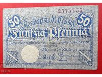 Банкнота-Германия-Хесен-Касел-50 пфенига