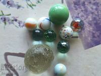 ✅ #17 - 10 pcs. GLASS BALLS/ TAPES - SMALL AND LARGE ❗
