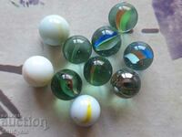 ✅ #19 - 10 pcs. GLASS BALLS/ TAPES - SMALL AND LARGE ❗