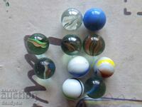 ✅ #21 - 10 pcs. GLASS BALLS/ TAPES - SMALL AND LARGE ❗