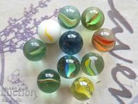 ✅ #26 - 10 pcs. GLASS BALLS/ TAPES - SMALL AND LARGE ❗
