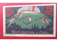 Bancnota-Germania-Saxonia-Wernigerode-25 pfennig 1920