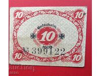Τραπεζογραμμάτιο-Γερμανία-Σαξονία-Γλαουχάου-10 pfennig 1920