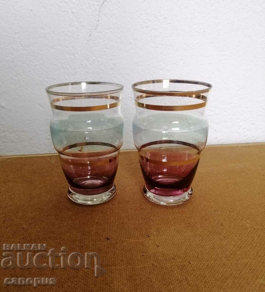 Old glass cups - 2 pcs.
