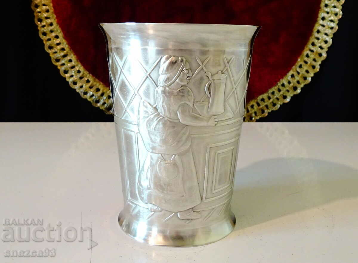 Pewter Bowl with a Hero and a Lady, 200 ml, Tin Wedding with price 56.00 BGN | € 28.63 Pewter Bowl with a Hero and a Lady, 200 ml, Tin Wedding with price 56.00 BGN | € 28.63