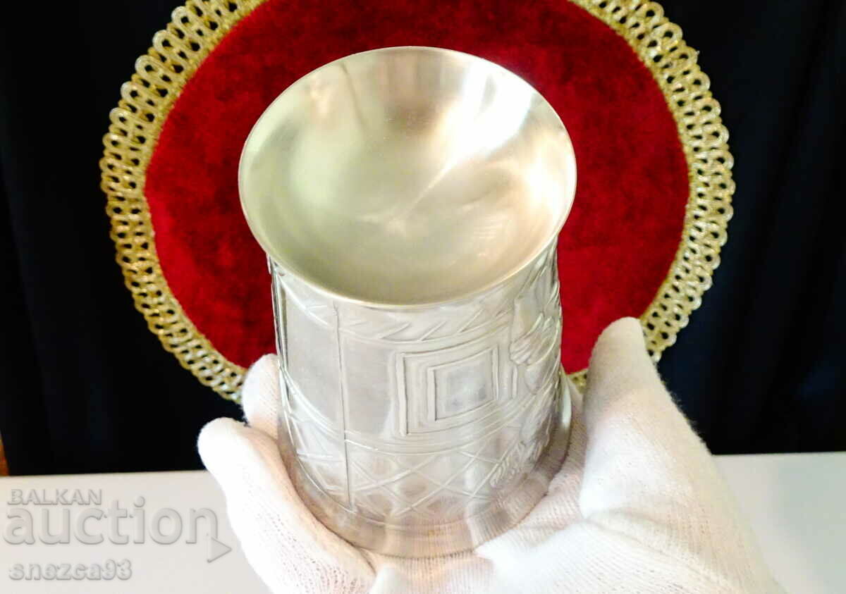 Pewter Bowl with a Hero and a Lady, 200 ml, Tin Wedding - 6 Pewter Bowl with a Hero and a Lady, 200 ml, Tin Wedding - 6