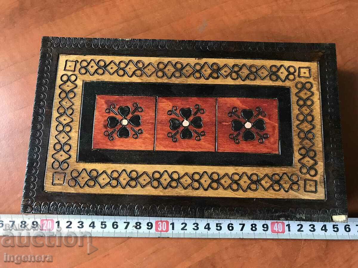BOX WOOD PYROGRAPH DRAWING ANTIQUE FROM SOCA MOSTRA with price 29.00 BGN | € 14.83 BOX WOOD PYROGRAPH DRAWING ANTIQUE FROM SOCA MOSTRA with price 29.00 BGN | € 14.83
