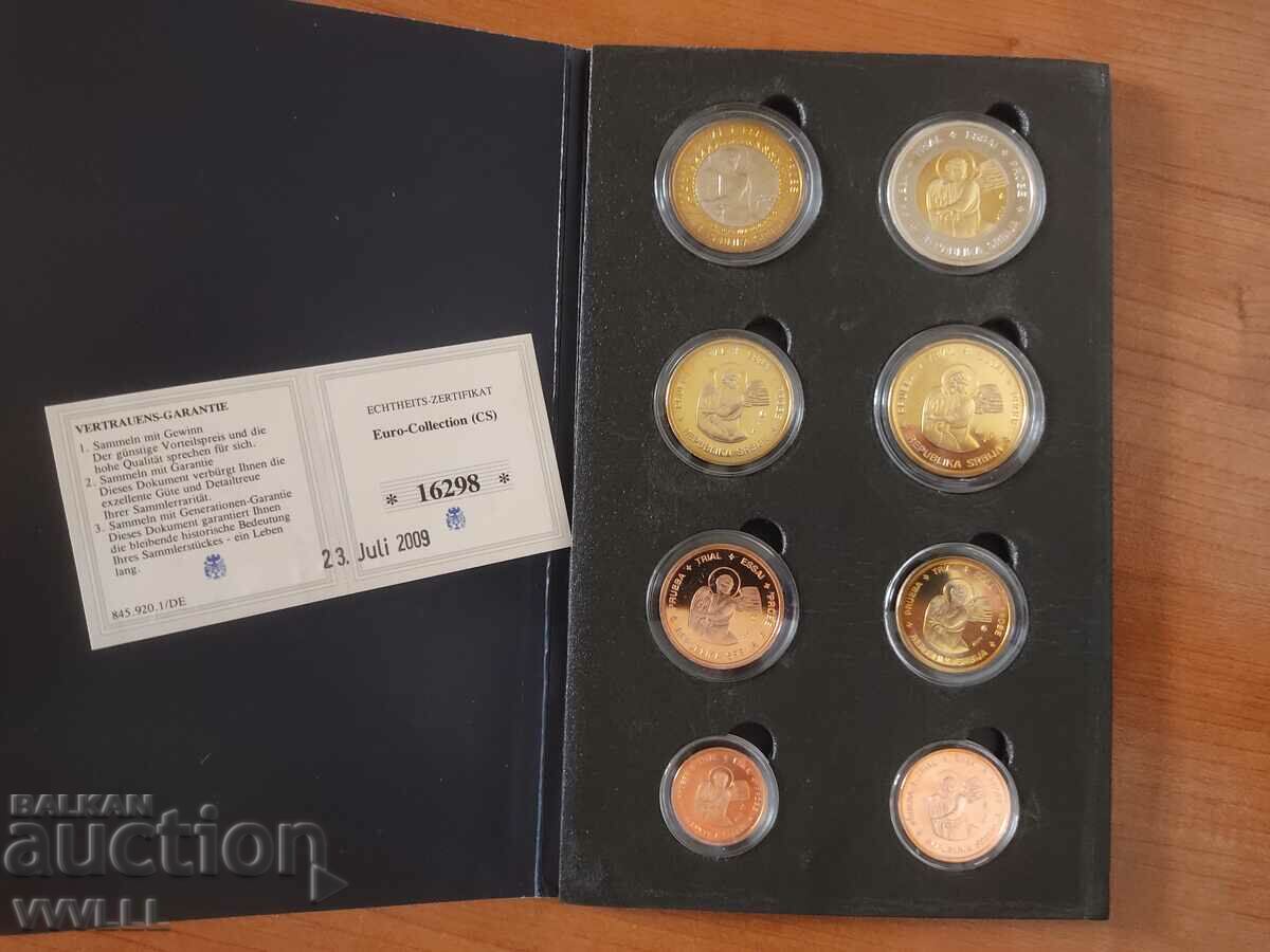 Euro trial coins Serbia. 2003.