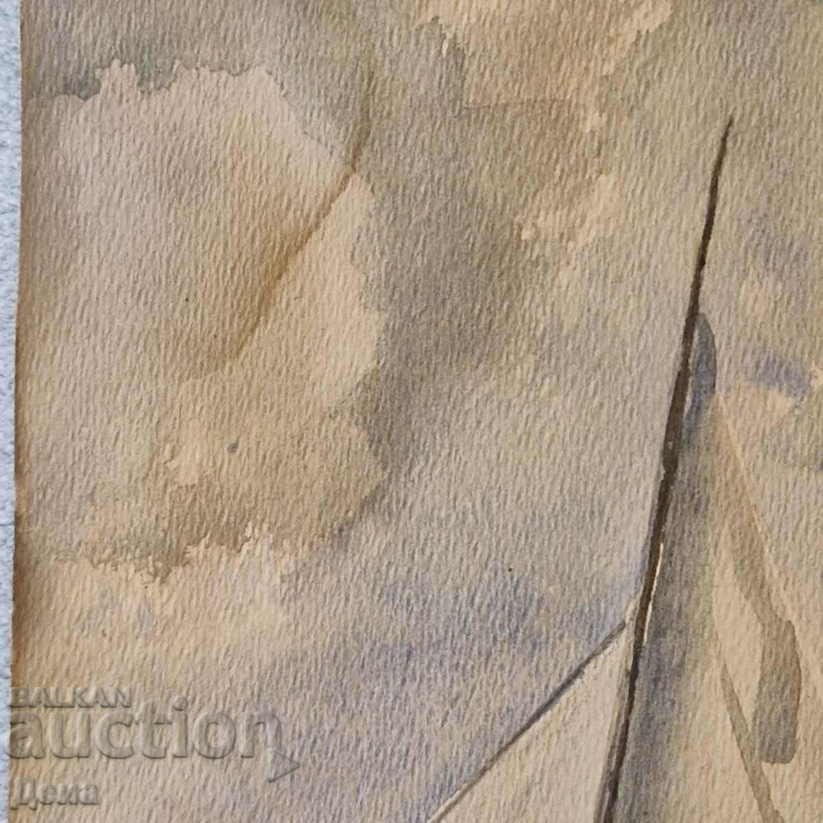 Delivery of G. Antonov watercolor 1935 Delivery of G. Antonov watercolor 1935