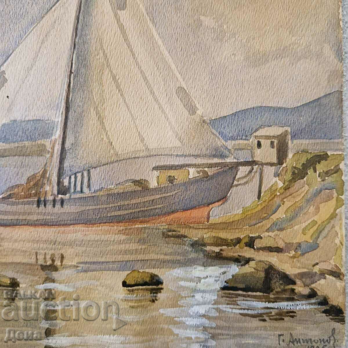G. Antonov acuarela 1935 - 6