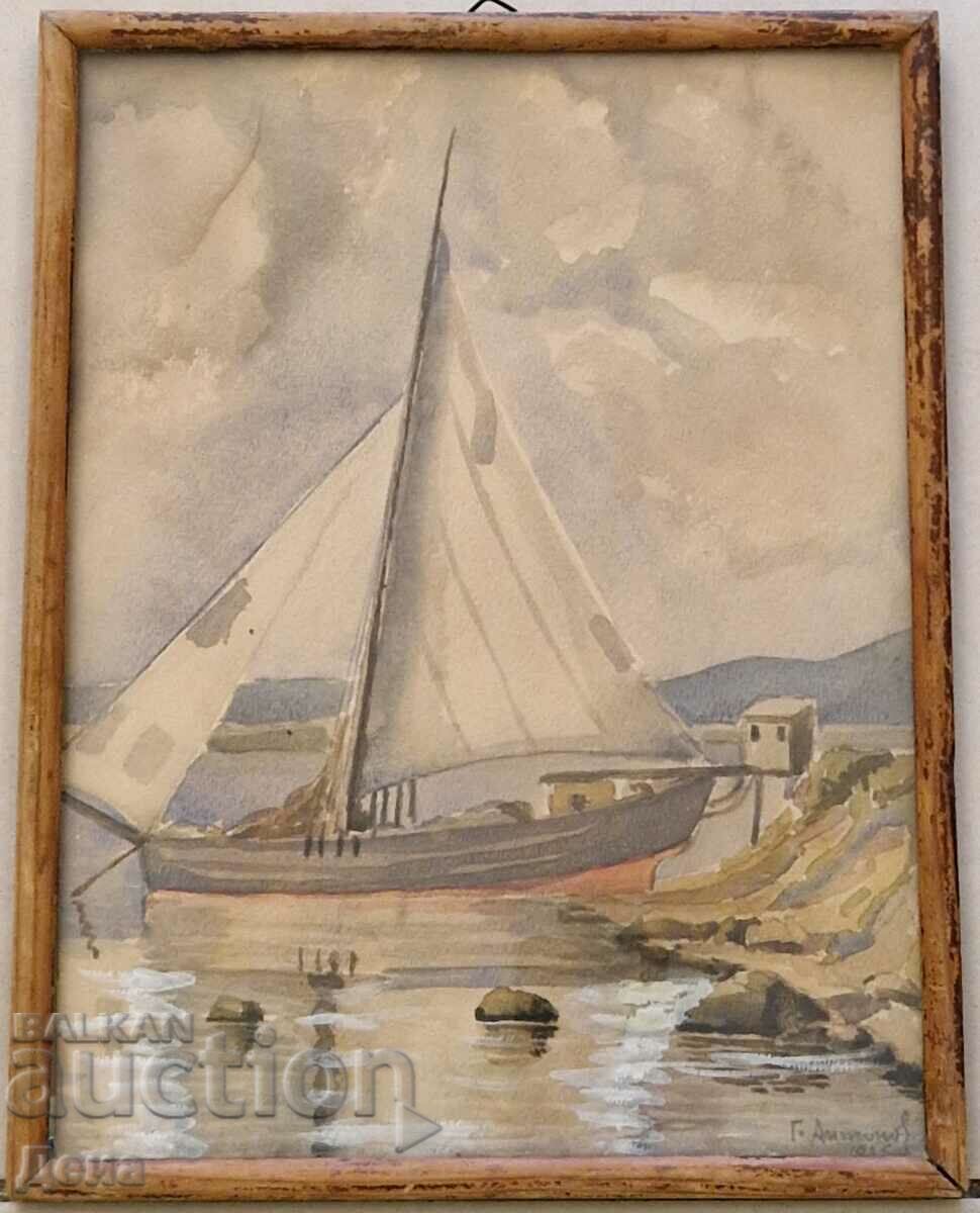 G. Antonov watercolor 1935