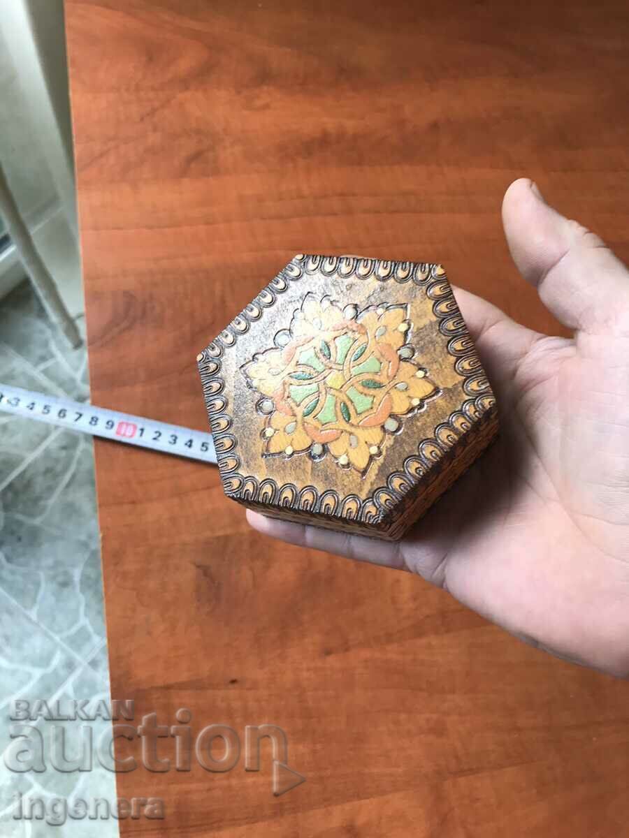 BOX WOOD PYROGRAPH DRAWING ANTIQUE FROM SOCA MOSTRA - 5 BOX WOOD PYROGRAPH DRAWING ANTIQUE FROM SOCA MOSTRA - 5