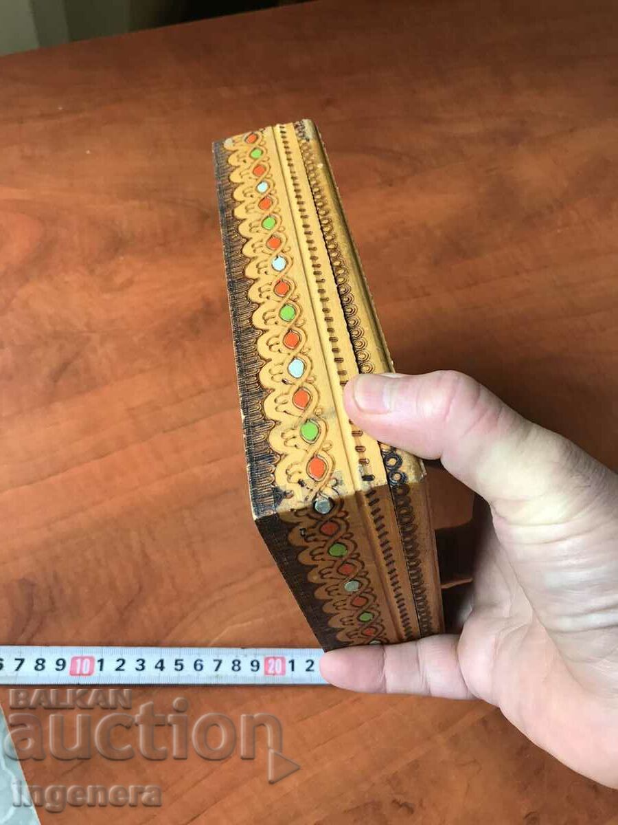 BOX WOOD PYROGRAPH DRAWING ANTIQUE FROM SOCA MOSTRA - 5 BOX WOOD PYROGRAPH DRAWING ANTIQUE FROM SOCA MOSTRA - 5