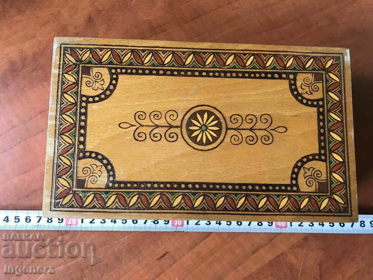 BOX WOOD PYROGRAPH DRAWING ANTIQUE FROM SOCA MOSTRA with price 45.00 BGN | € 23.01 BOX WOOD PYROGRAPH DRAWING ANTIQUE FROM SOCA MOSTRA with price 45.00 BGN | € 23.01