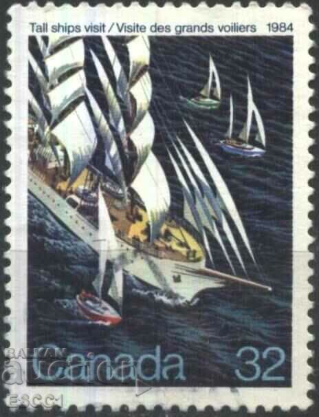 Stamped brand Ship Boats 1984 from Canada